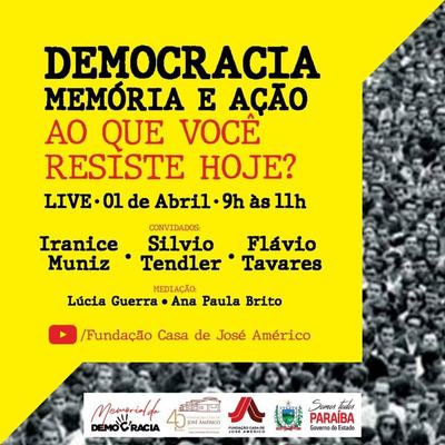 FCJA realiza live com o tema "Democracia, Memória e Ação"