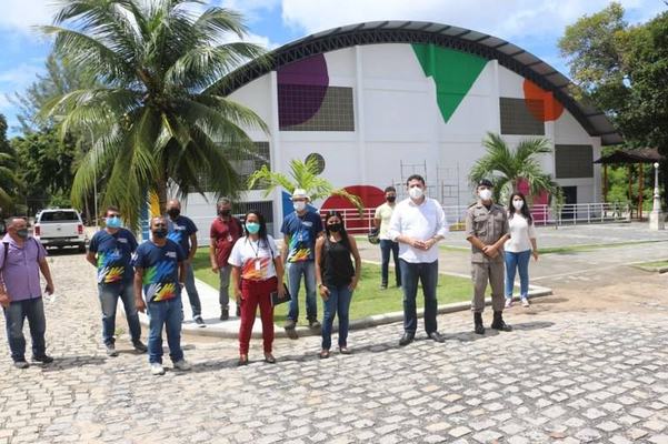 Secretário, conselheiros e servidores do Orçamento Democrático visitam obras no Centro de Educação da Polícia Militar