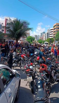 Motociclistas protestam nas ruas de João Pessoa