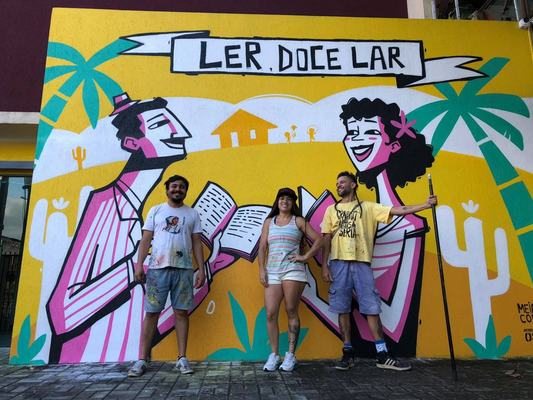 Grafite adorna a fachada de unidade da FCJA